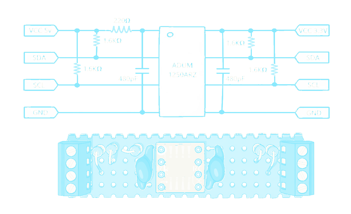 Isolatore I2C ADuM1250